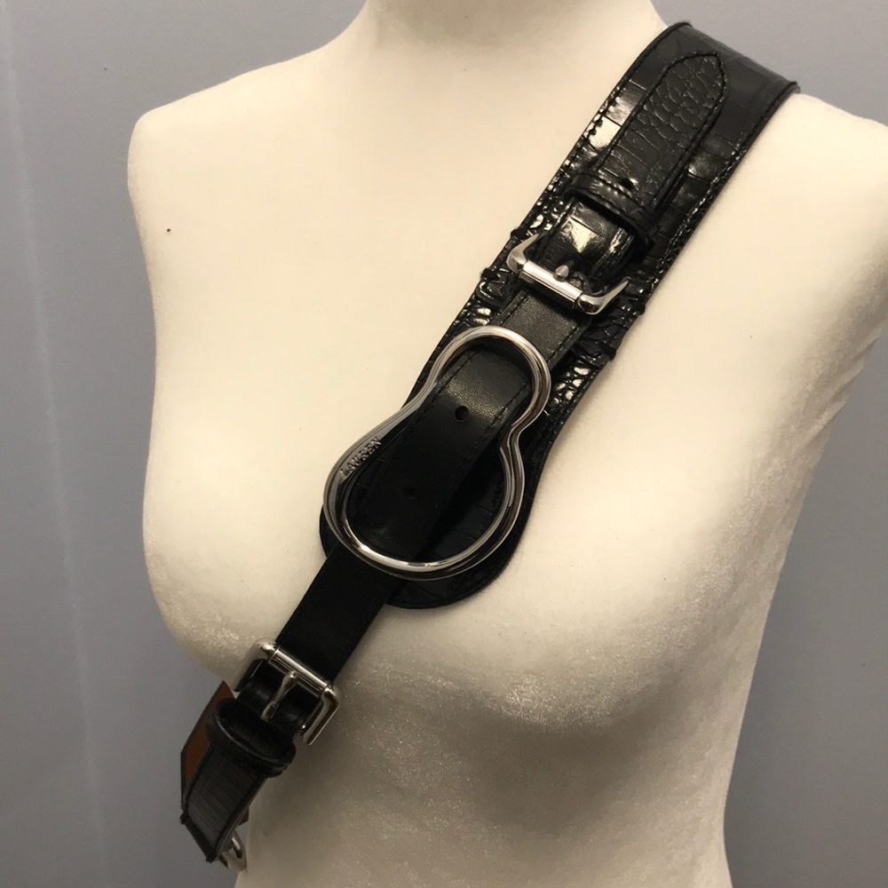 Sold-Ralph Lauren Double Buckle/Loop Leather Belt